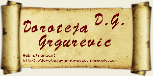 Doroteja Grgurević vizit kartica